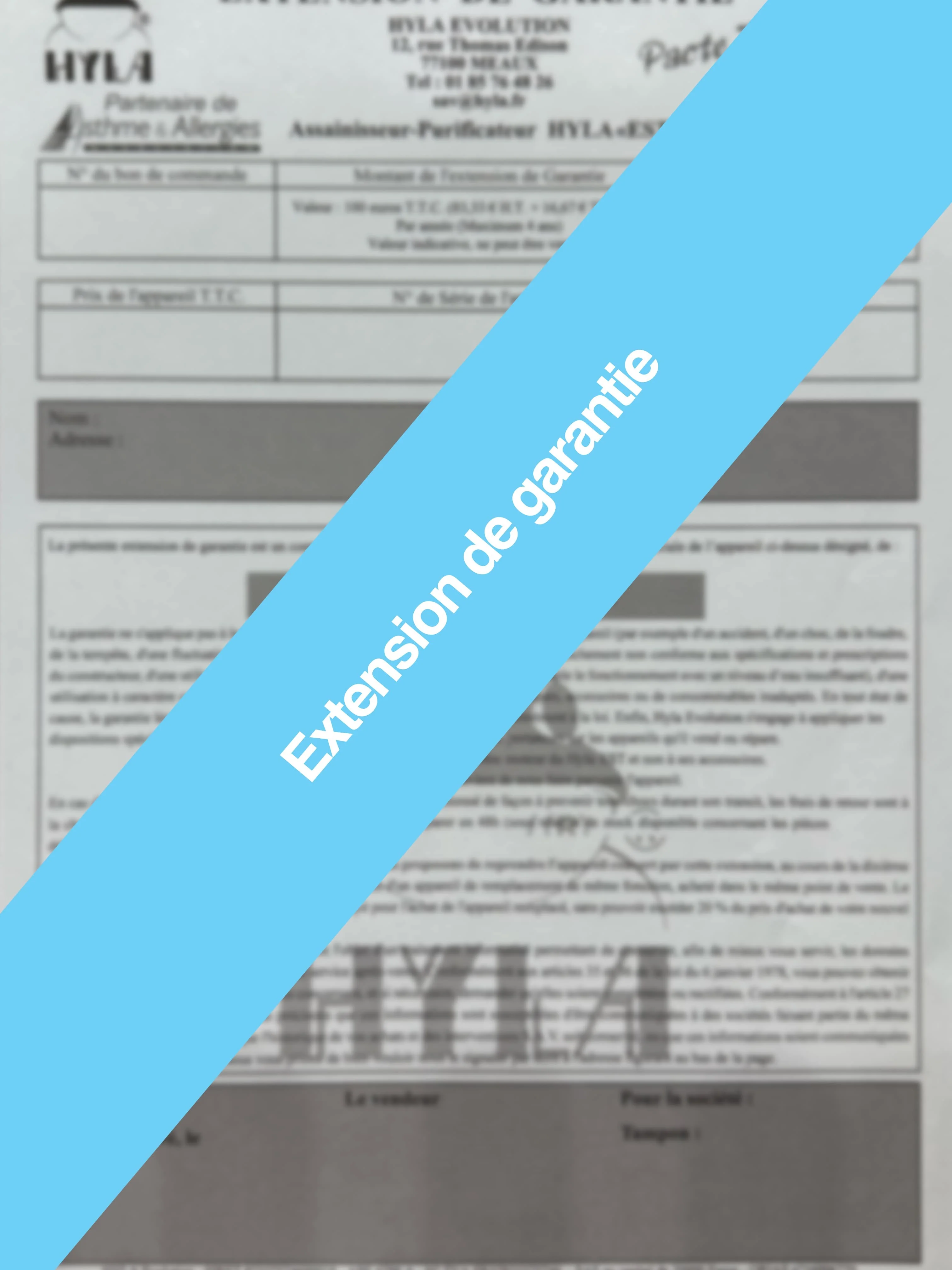 EXTENSION DE GARANTIE (LOT DE 10)